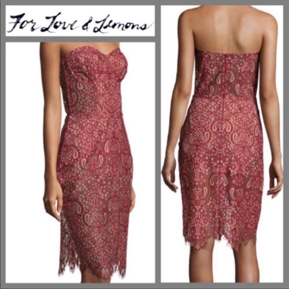 Epic For Love And Lemons Uber-Feminine & Romantic & Sexy Strapless Dress - Picture 9 of 16